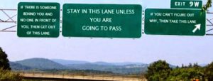 left lane for passing rules